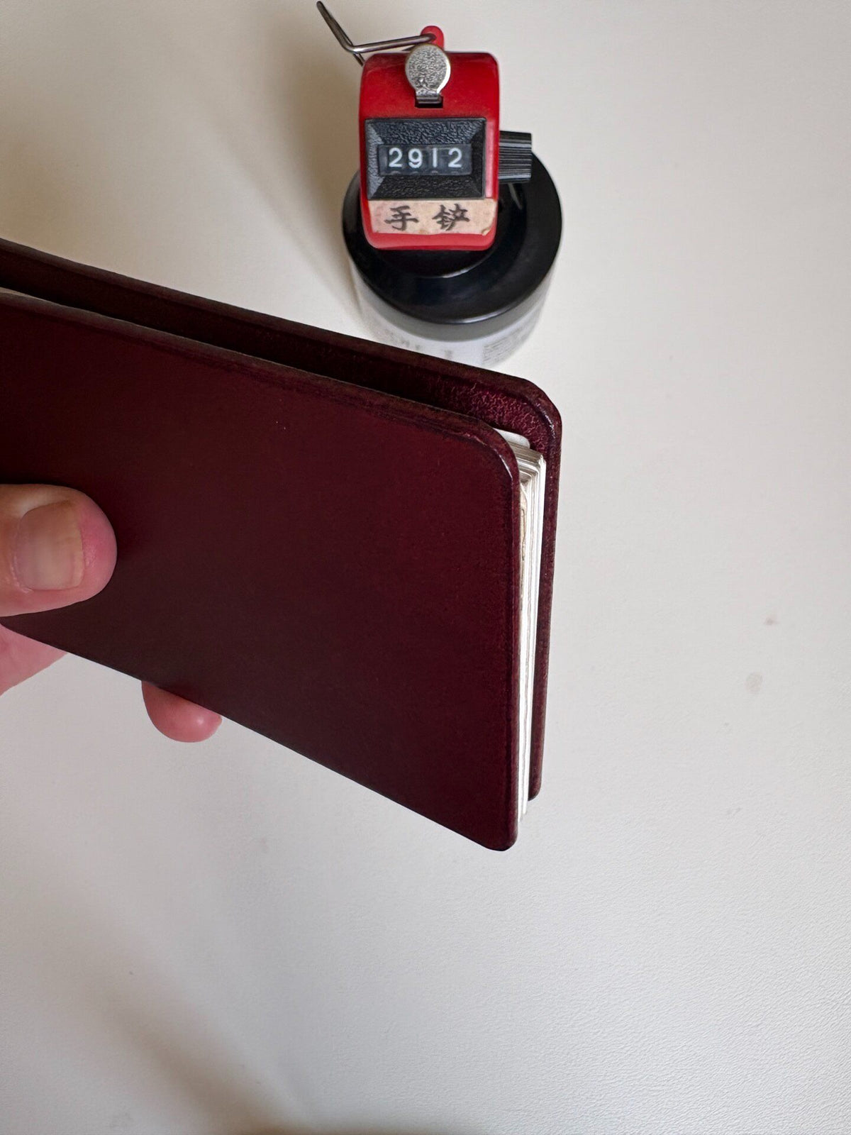 Buttero Leather A9 Ring Binder Wine Red