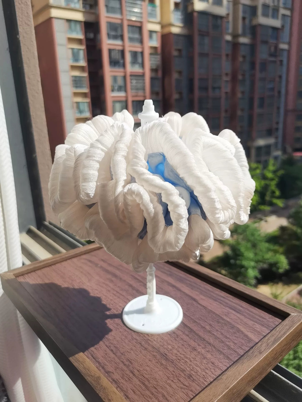 Oversized Pearlescent Chiffon Hair Scrunchie