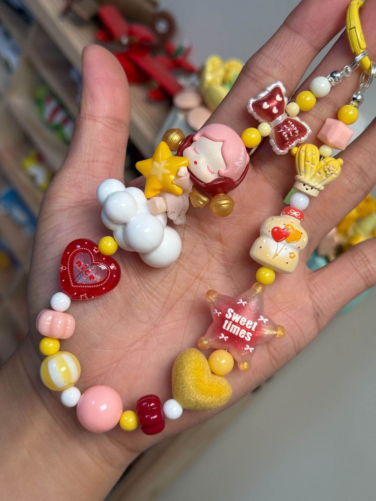 Multistrand Character Charm Phone Strap