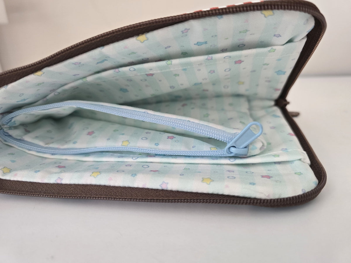 Denim Patchwork L Pouch
