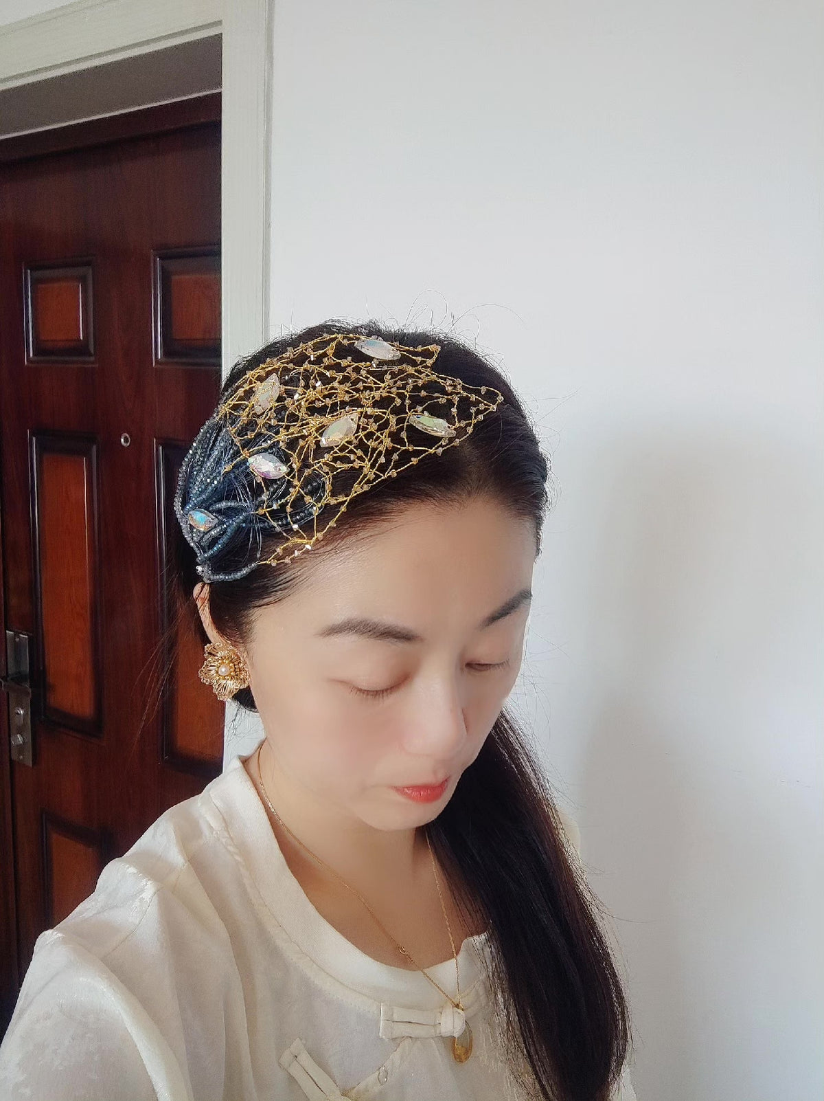 Ornate Wire Woven Beaded Headband