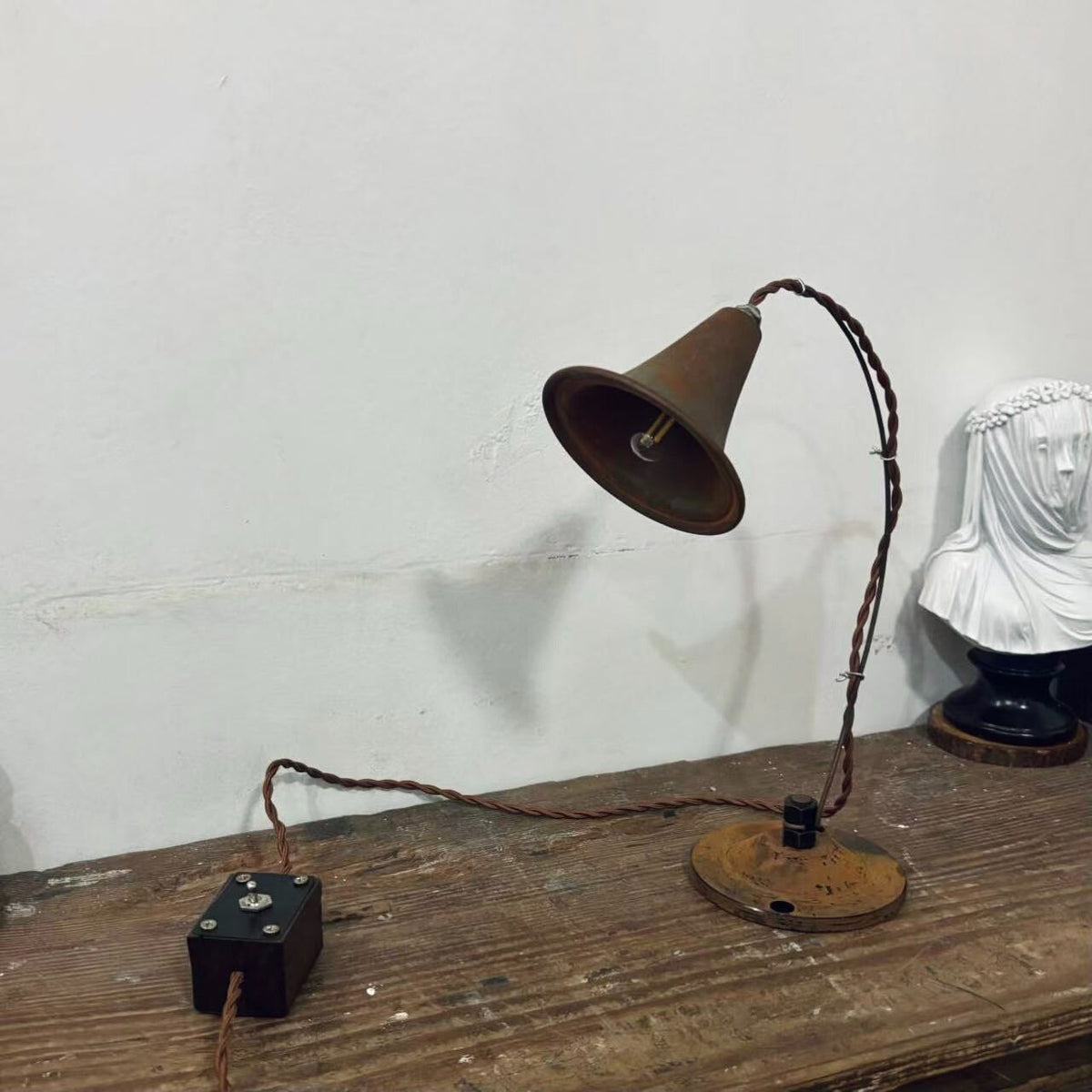Vintage Industrial Handcrafted Desk Lamp 35cm