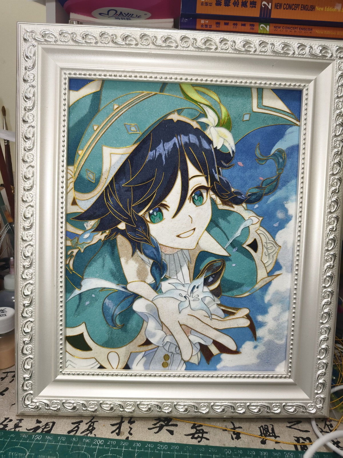 Cloisonne Enamel Artwork Genshin Venti Portrait