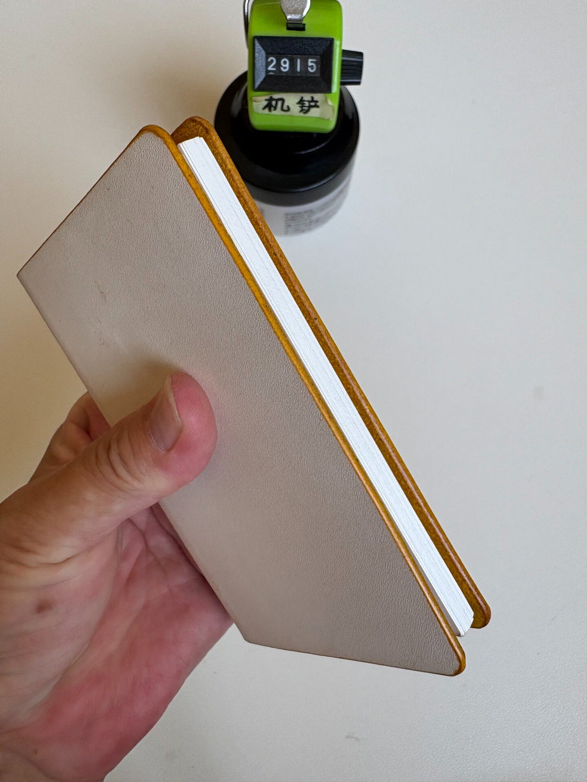 Six Ring Binder Mustard Suede Lined