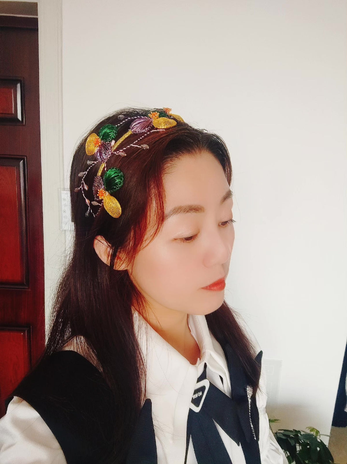 Alice Floral Headband with Wire Petals