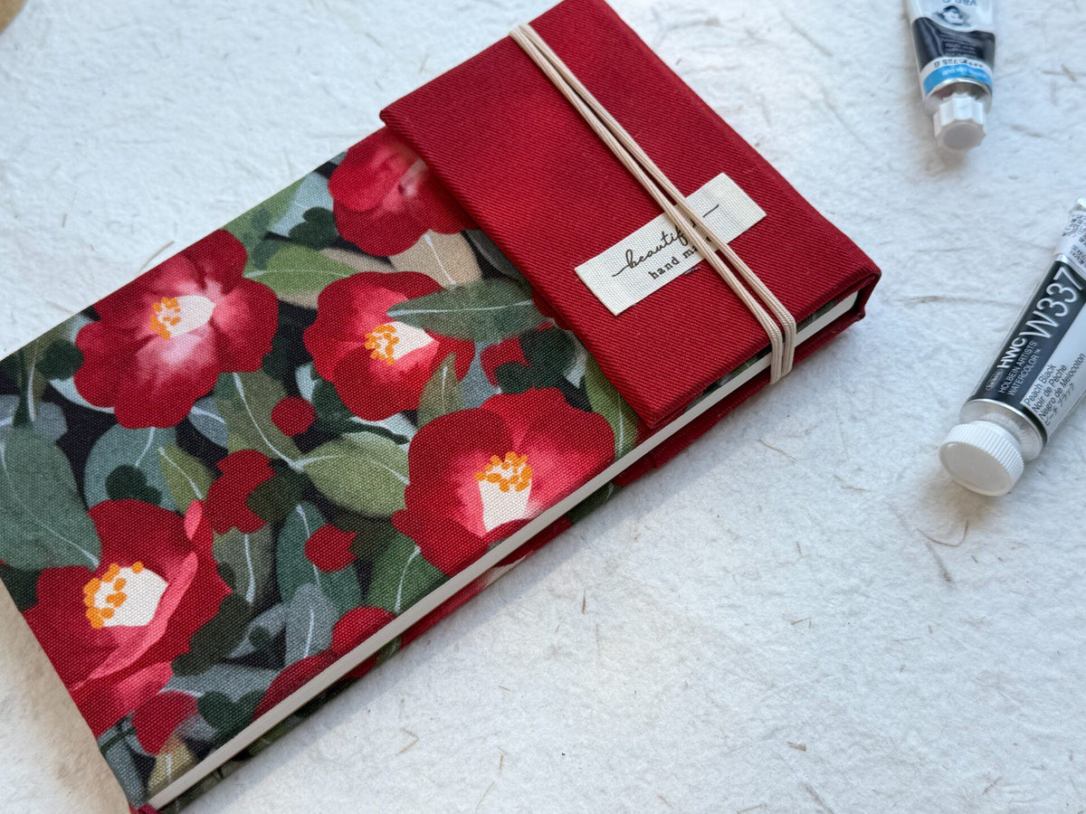 Handmade Camellia Watercolor Notebook 300gsm