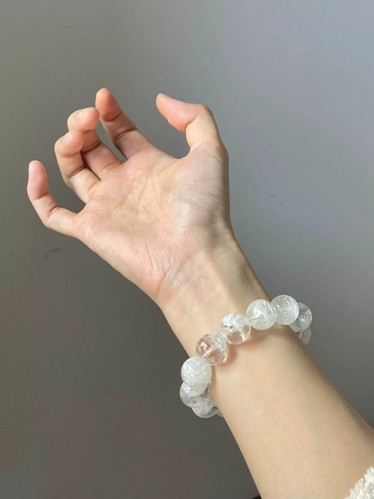Bracciale con perle in Quarzo Phantom Snowflake bianco