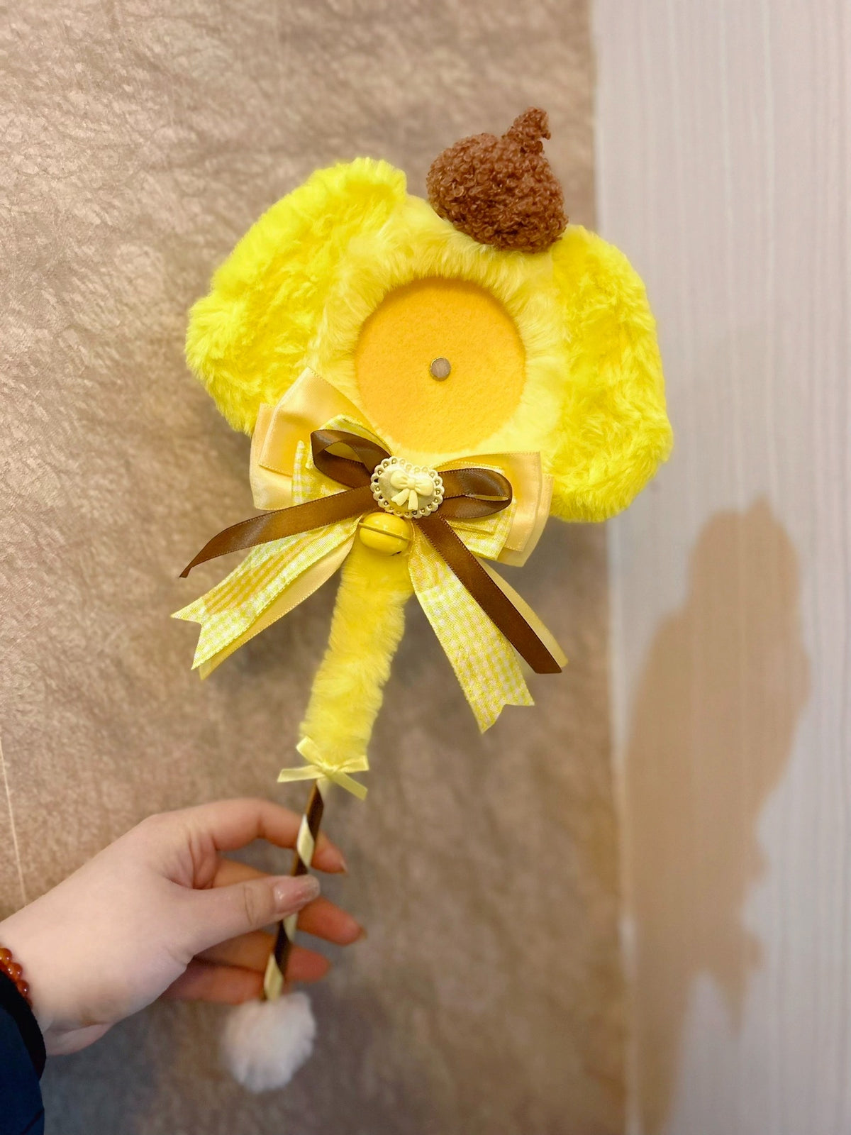 Pompompurin Plush Ring Badge Holder Wand
