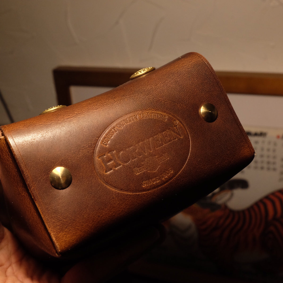 Horween Leather Tissue Box Brown