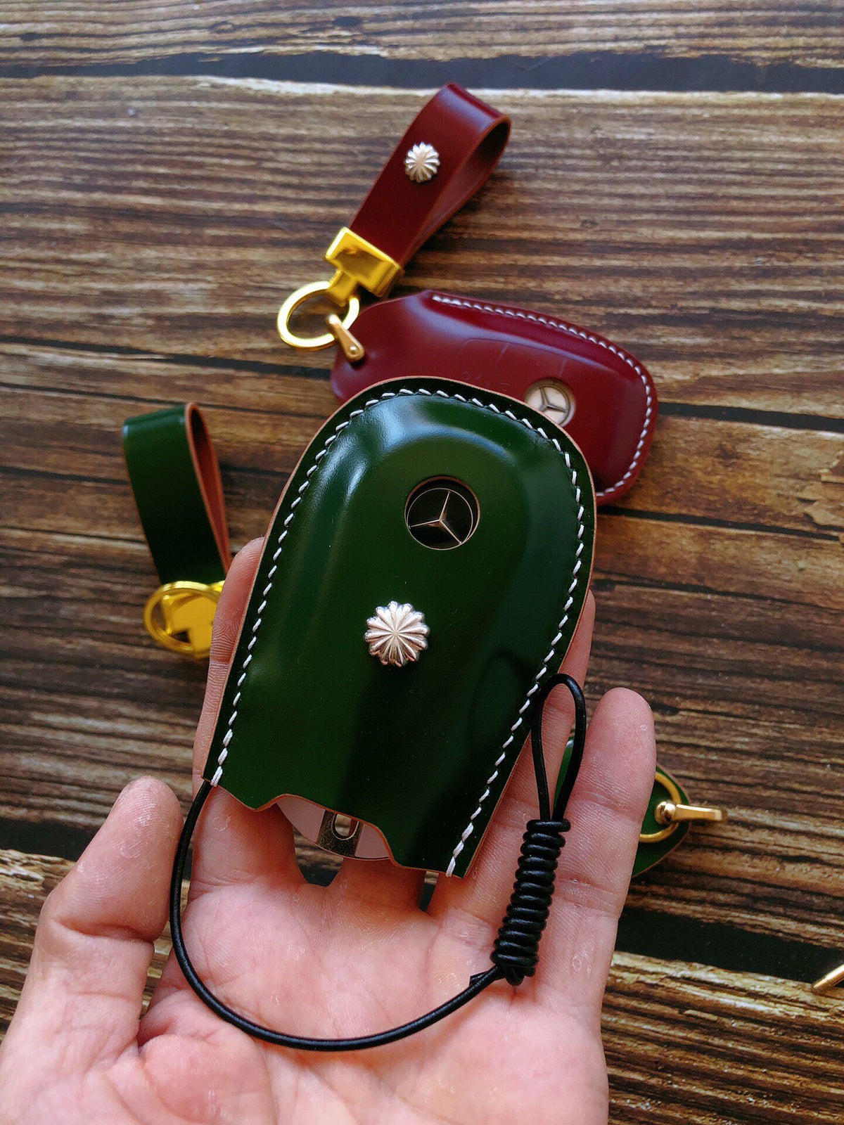 Handcrafted Shinki Cordovan Mercedes Key Cover