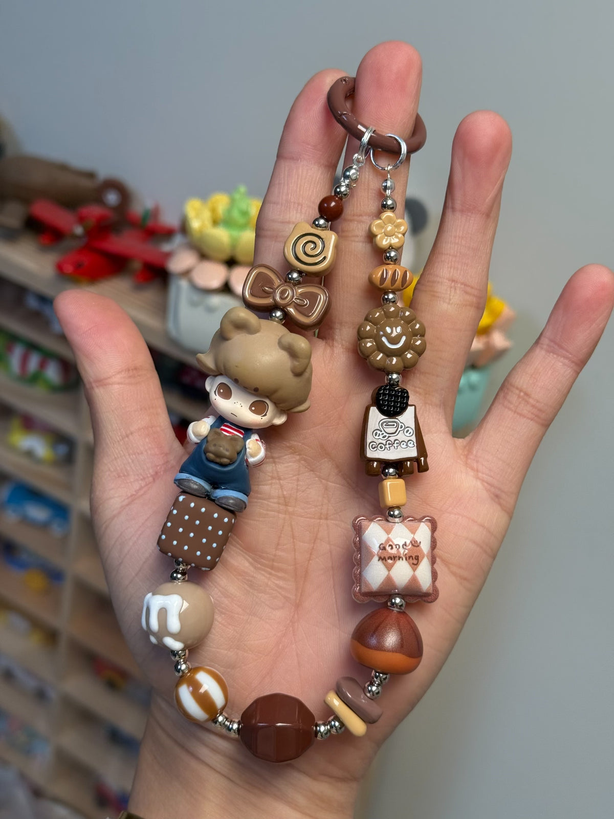 Dimoo Bear Dad Modified Phone Chain Charm