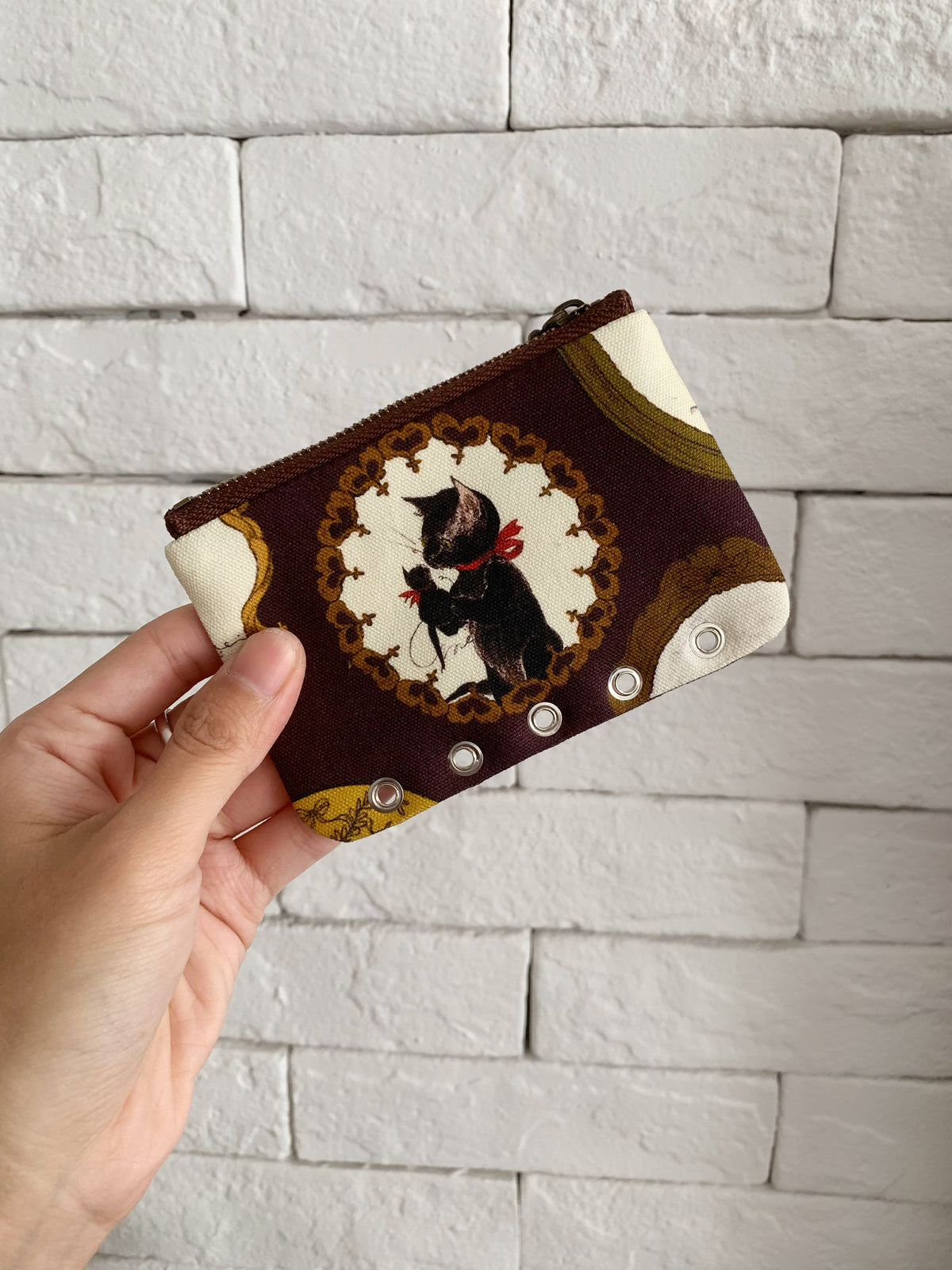 Vintage Cat Oxford Cloth Pouch for M5 Binder