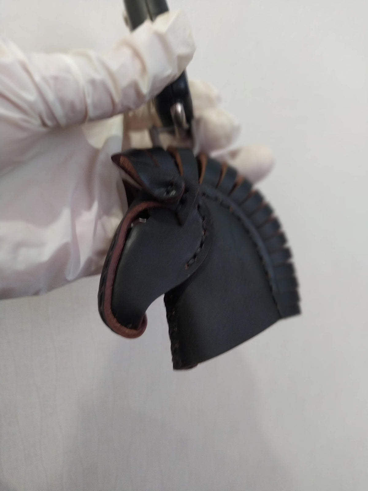 Porte-clés en cuir tête de cheval artisanal