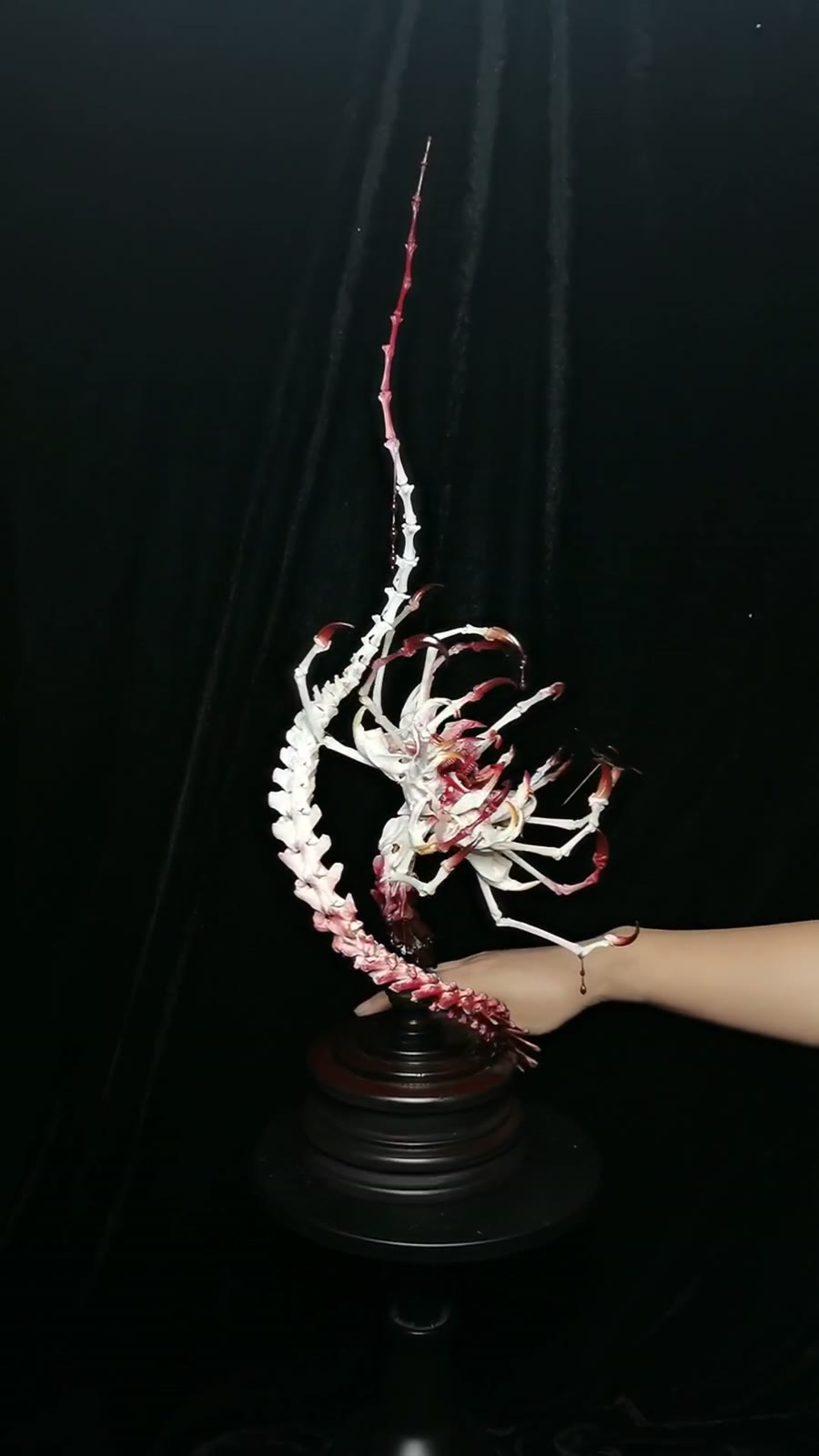 Flower Demon Devour Sculptural Figure with Skeletal Arms