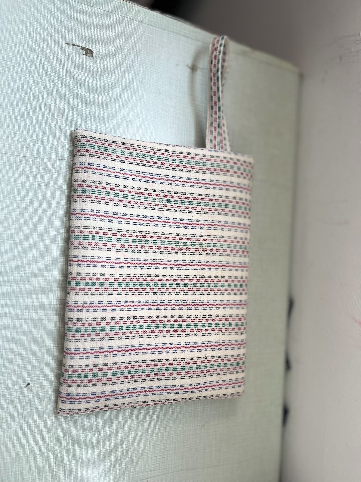 Housse de tablette plate en coton fait main avec pressions