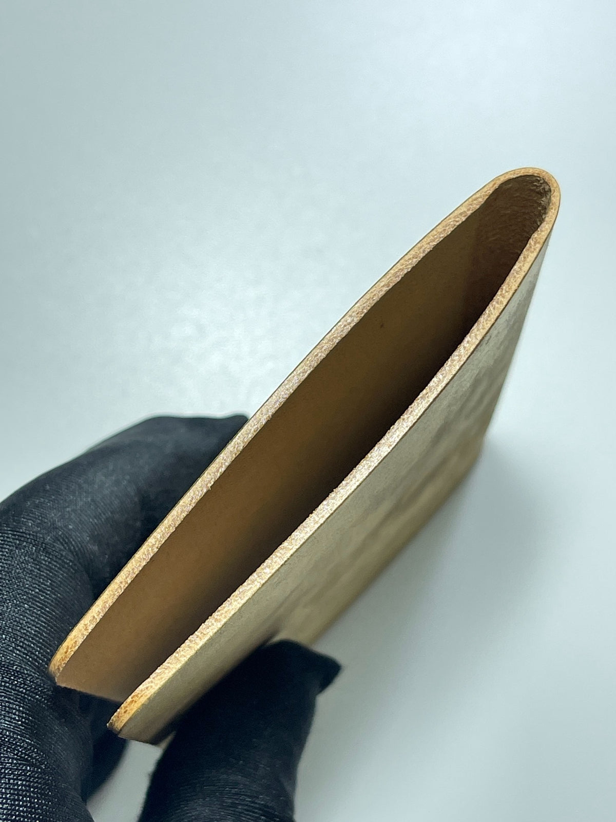 Handmade Leather Plotter Notebook Cover Gold