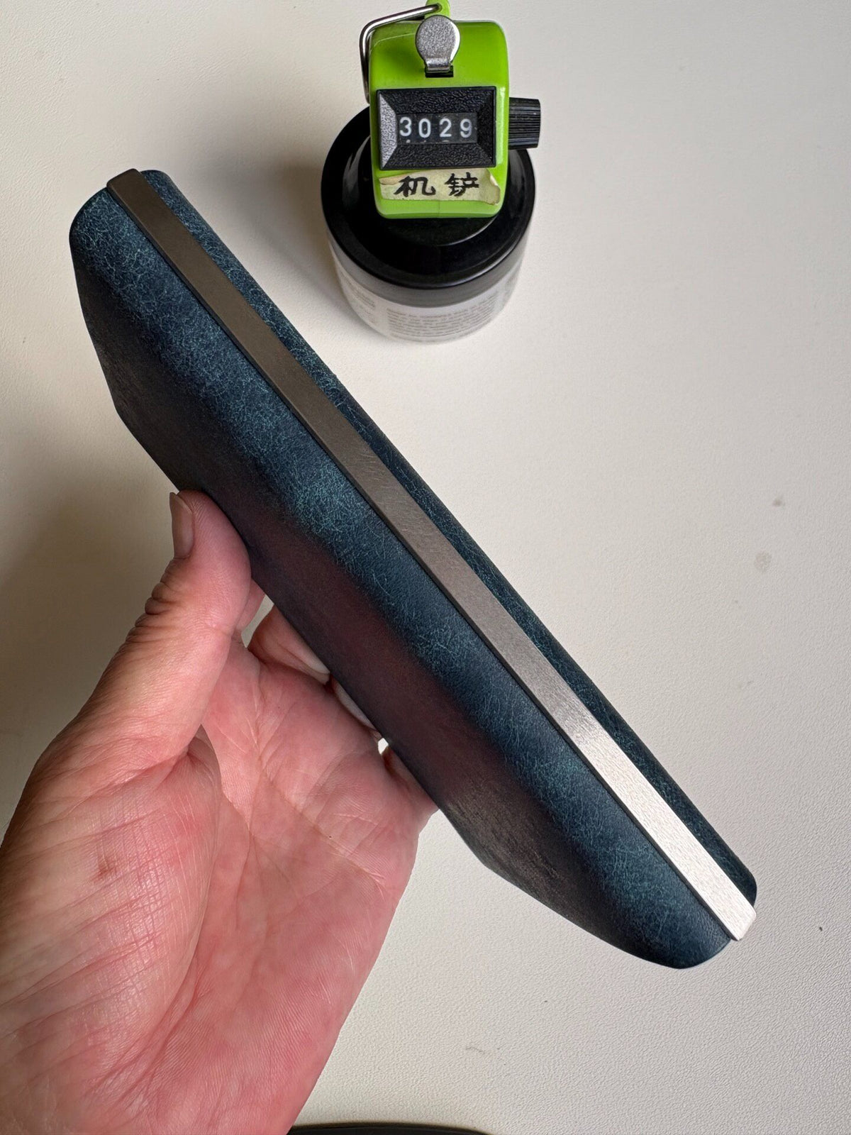 Pueblo Leather Ring Binder A7 Denim Blue
