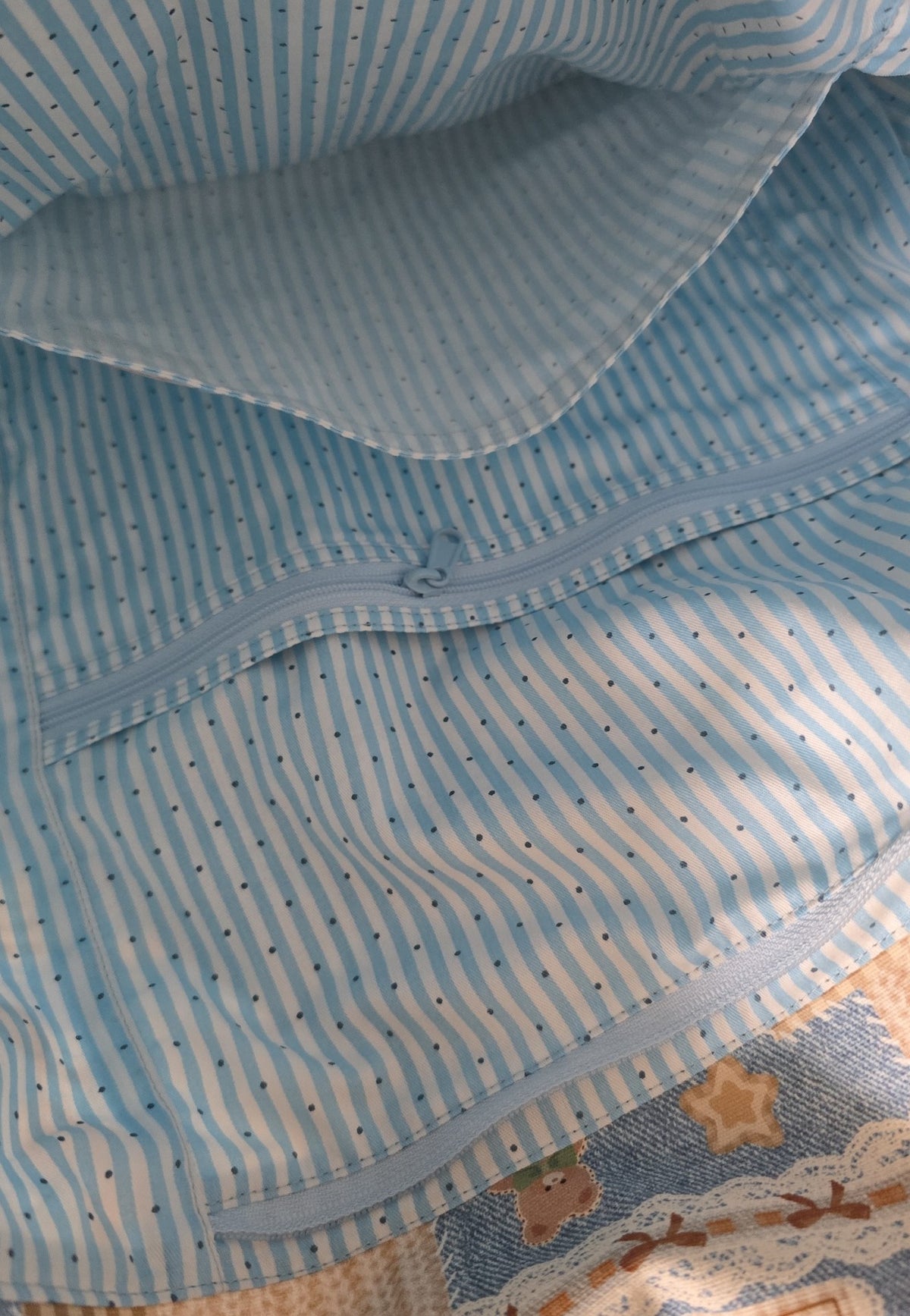 Blue Bear Print Tote Bag