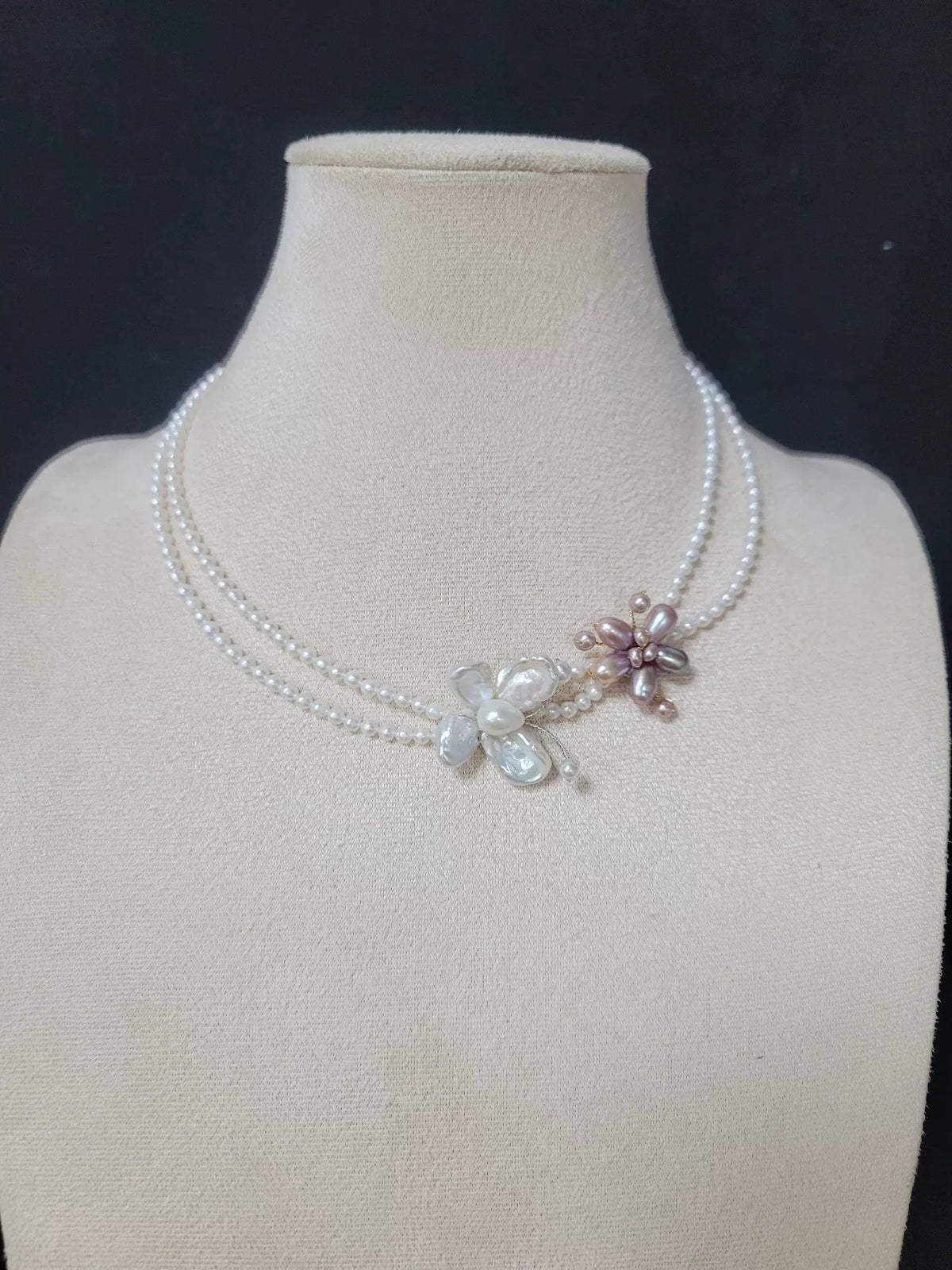 Natural Pearl Double Layer Necklace