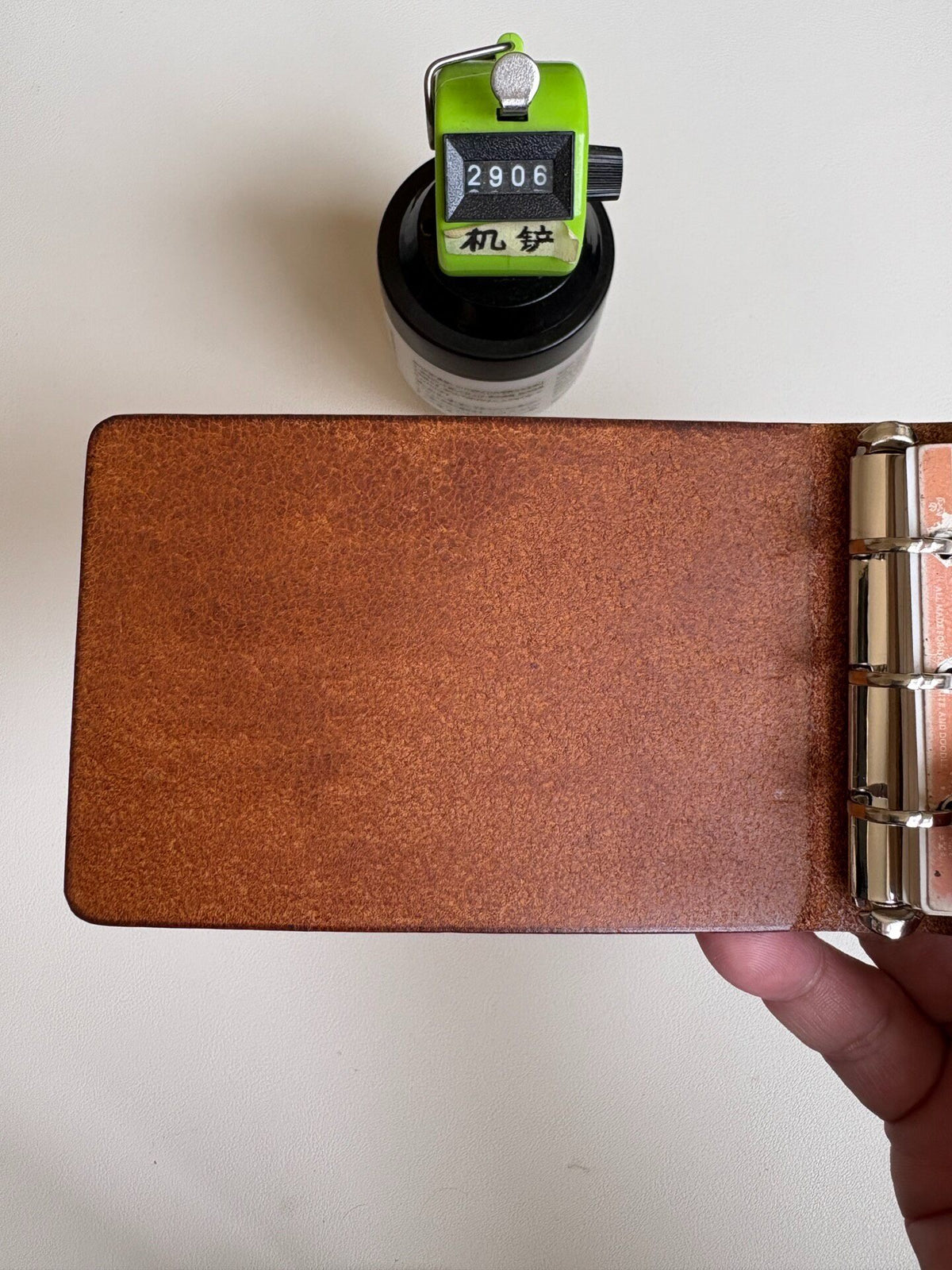 Handmade Leather A9 Notebook with Metal Rings