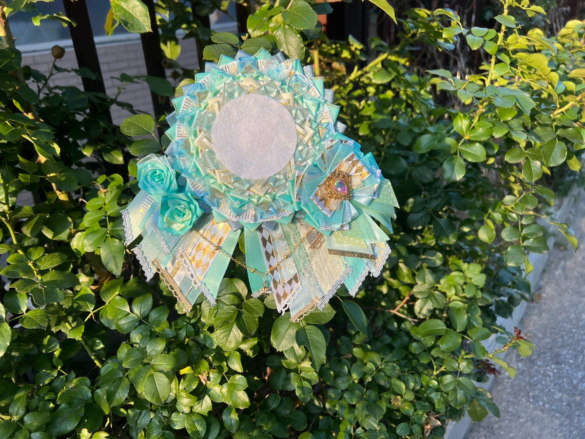 Blue-Green Badge Holder with Chain