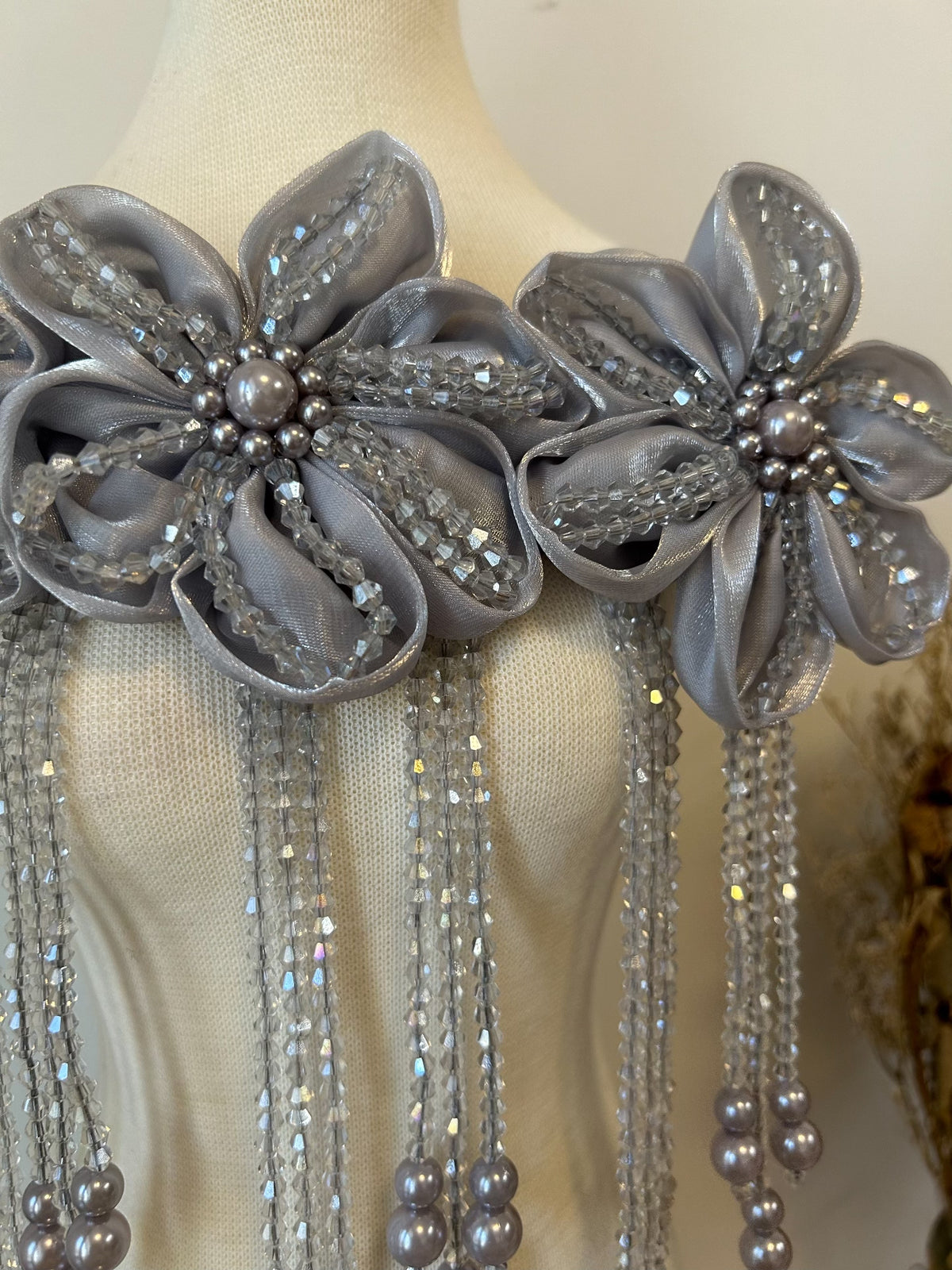 Zilvergrijs Crystal Tassel Lolita Haaraccessoire