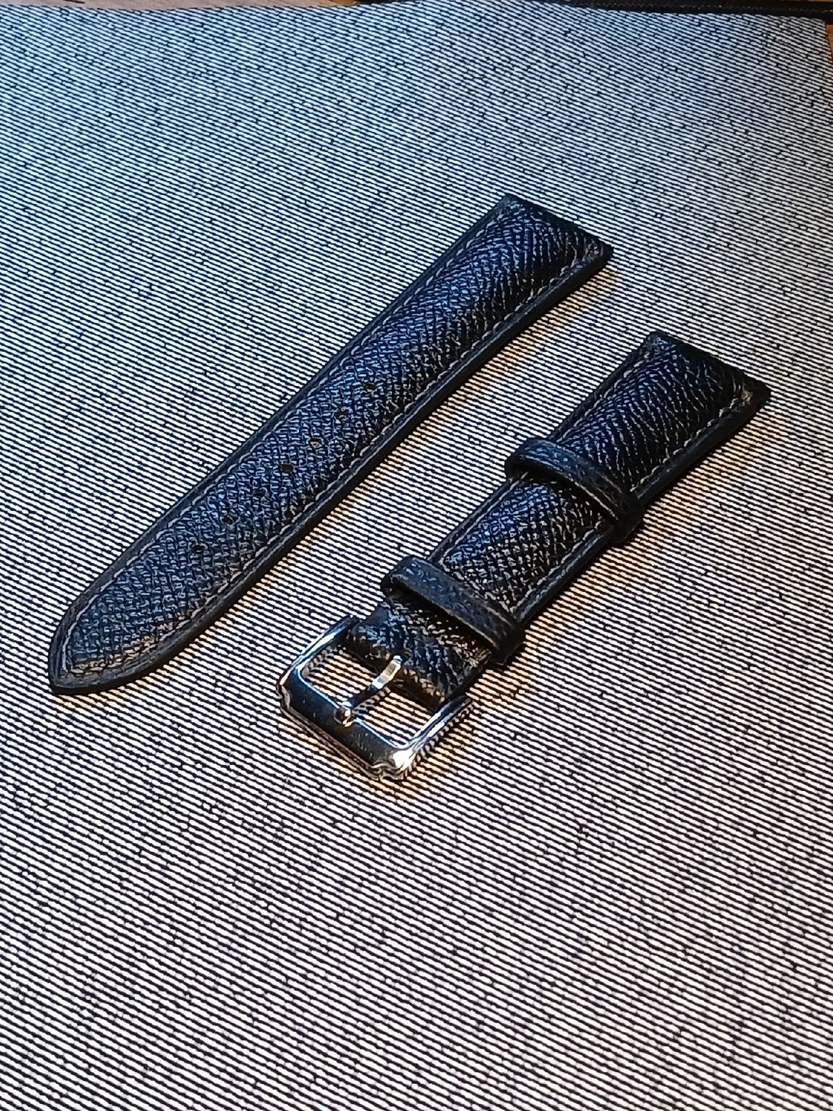 Epsom Calfskin Watch Strap 21mm Black