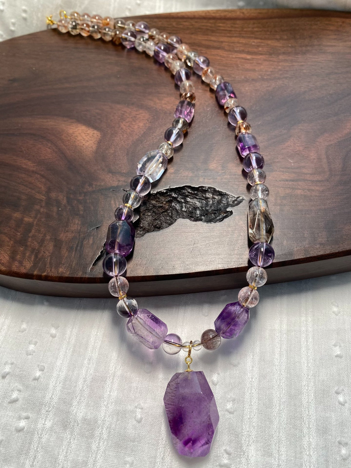 Amethyst Super Seven Crystal Necklace