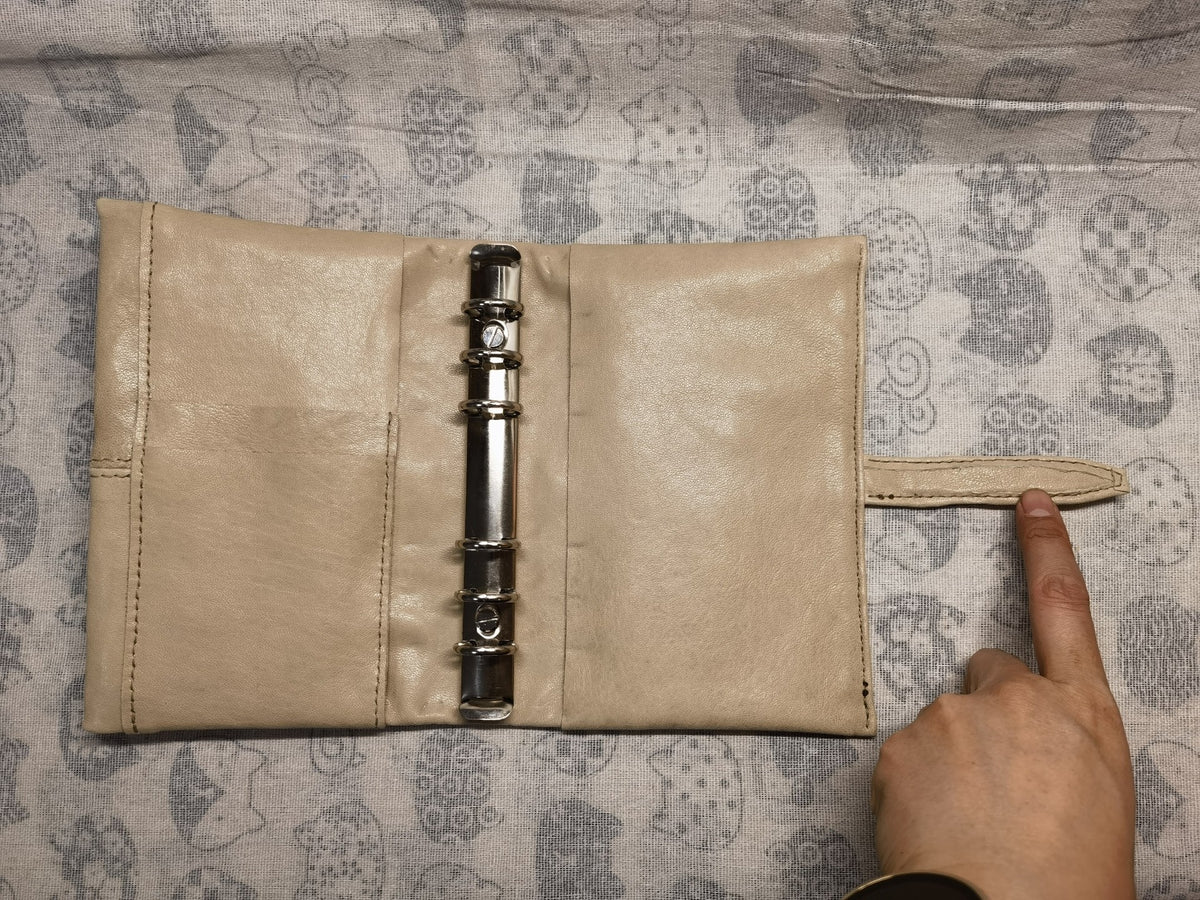 Handmade Off-White Sheepskin A6 Journal Cover
