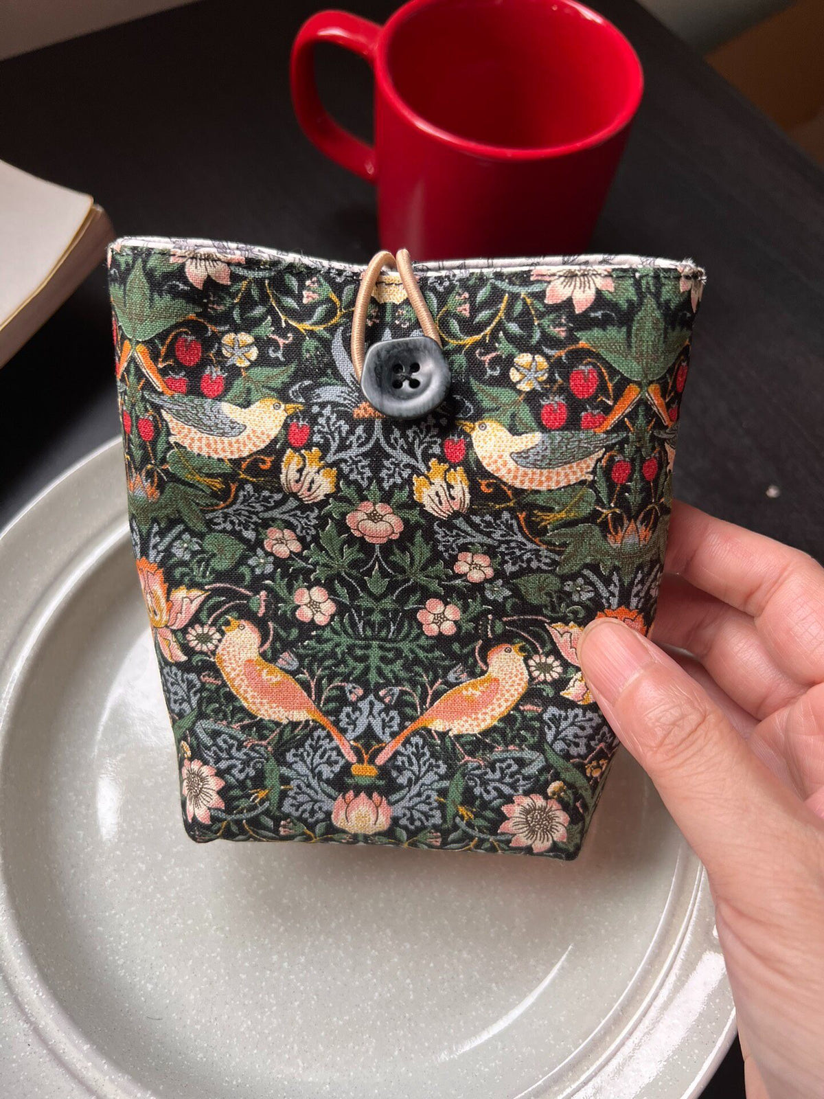 Arts and Crafts Floral Fabric Pouch
