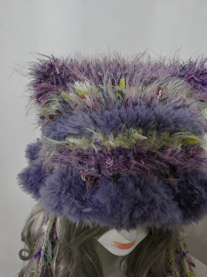 Gradient Dreamy Purple Cat Ear Hat (52-58cm)
