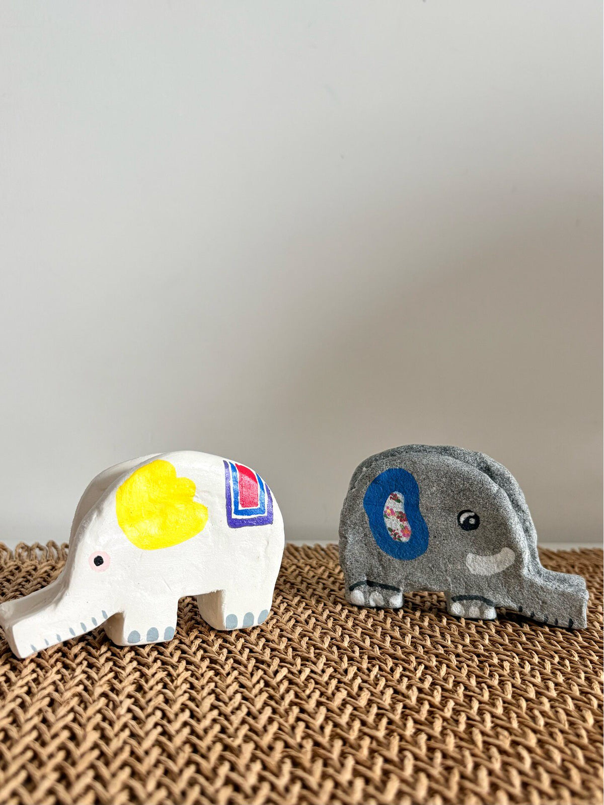 Handcrafted Elephant Incense Holder Figurine Set