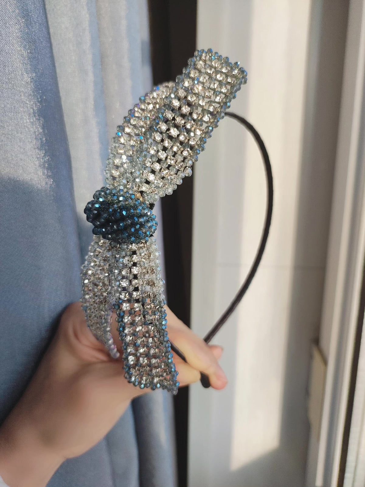 Crystal Bow Headband Oversized Hair Accessory