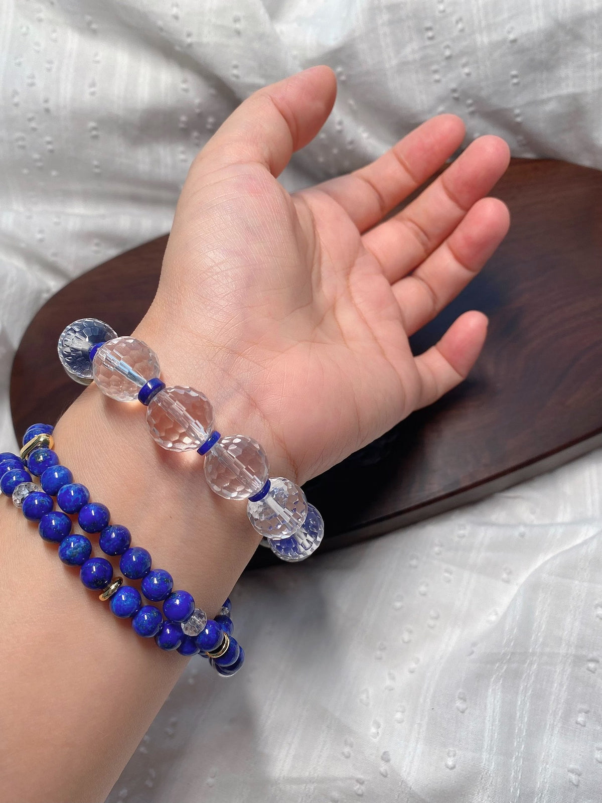 Clear Quartz Lapis Lazuli Labradorite Bracelet
