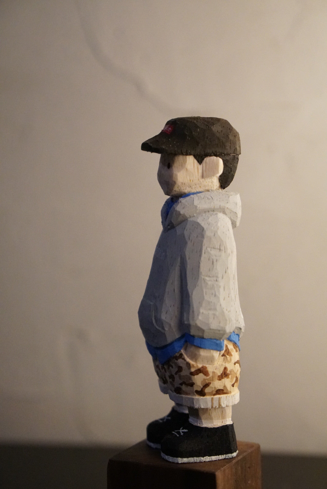 Hand Carved Wood Figure Sculpture 10cm