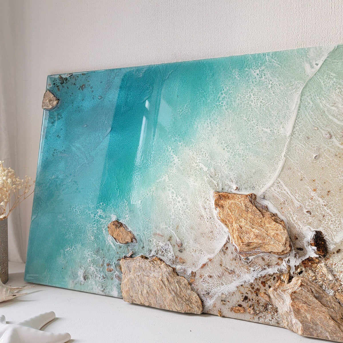 Handmade Resin Ocean Wave Wall Art
