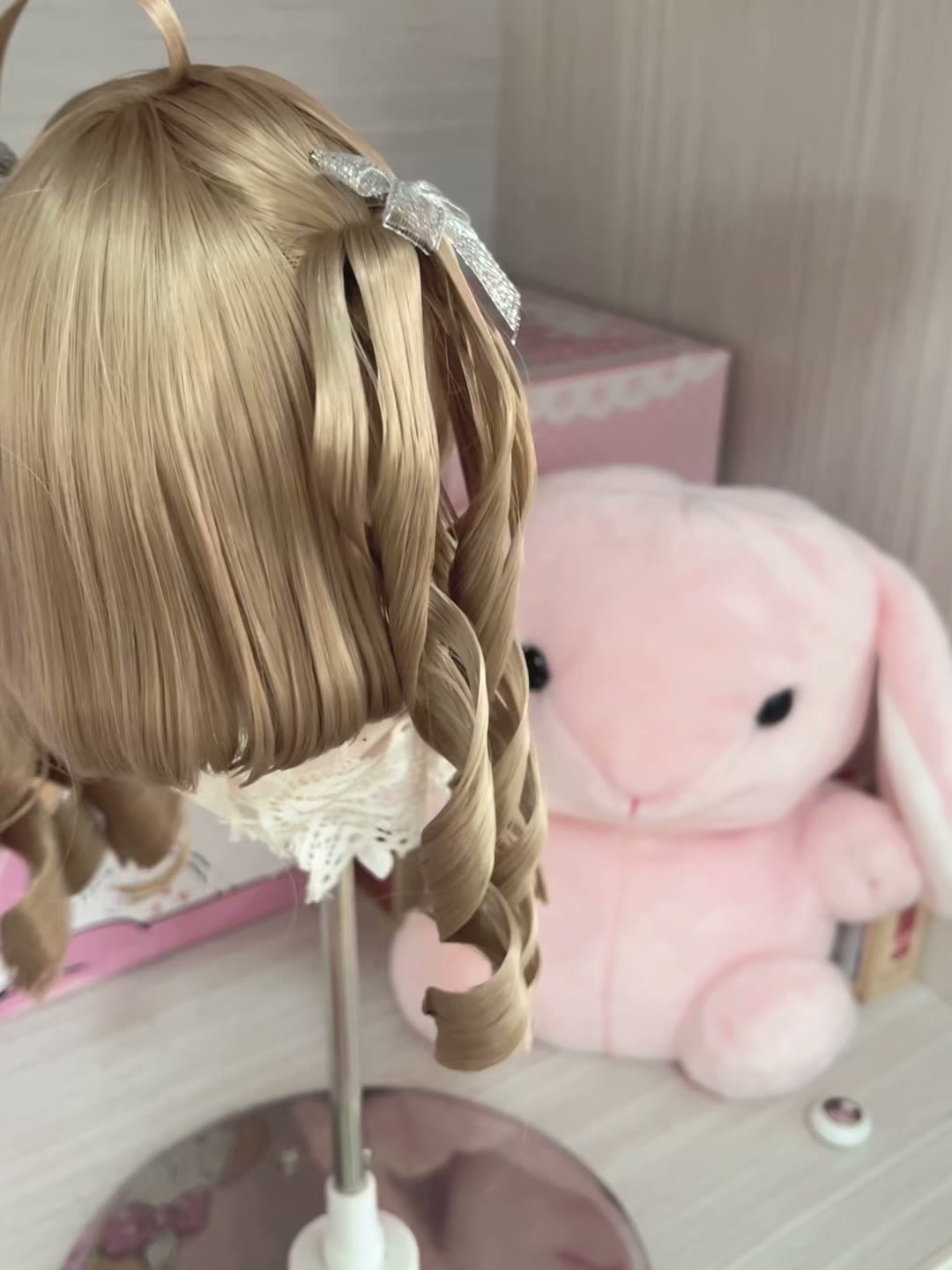 Doll Wig with Twin Tail Curls