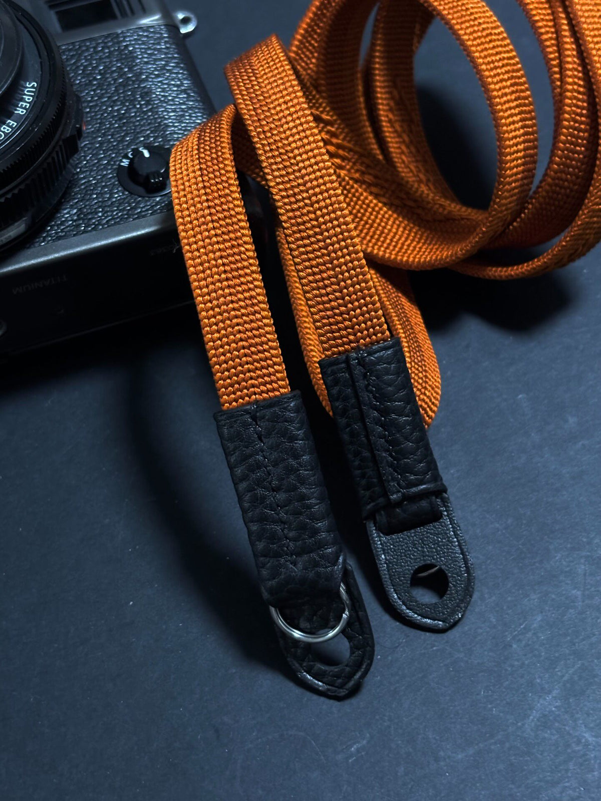 Orange Japanese Silk Camera Shoulder Strap