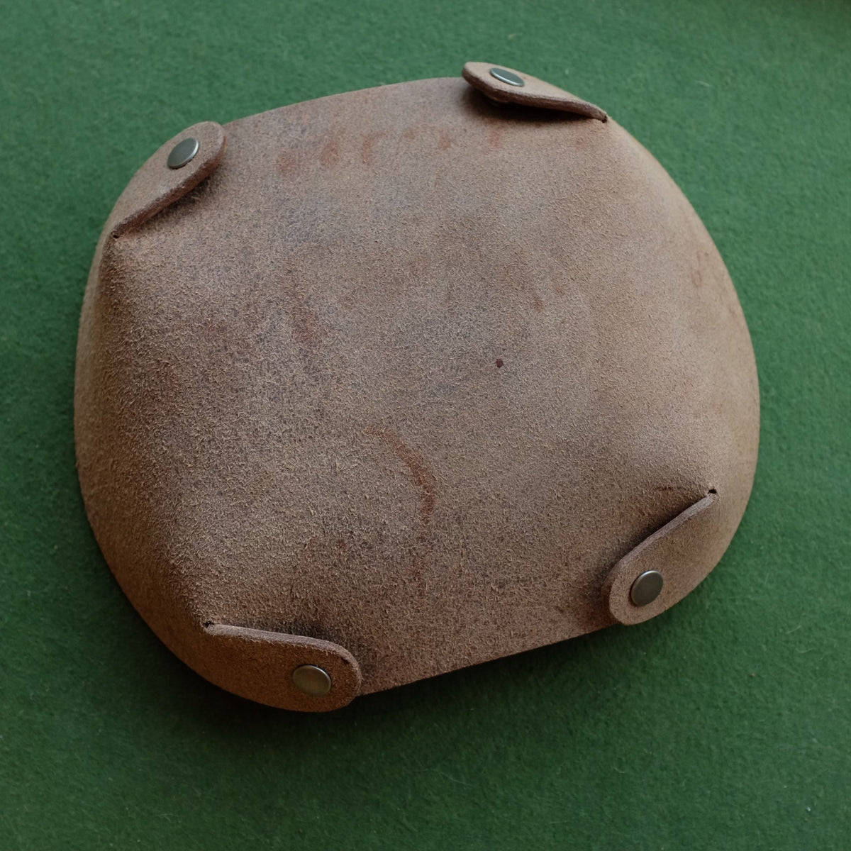 Horween CXL Leather Tray with Brass Snap Buttons