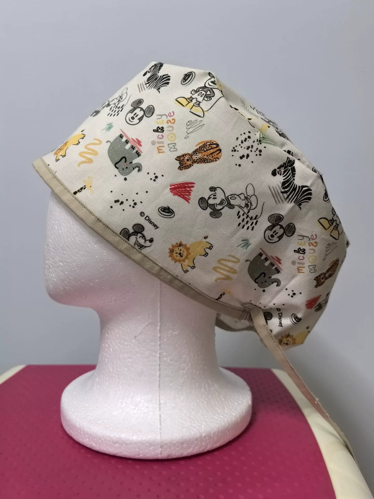 OP-Haube aus Baumwolle, einlagig, Mickey Print