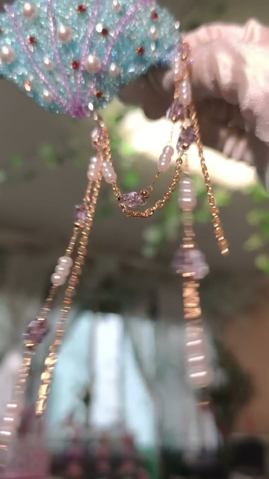 Handmade Beaded Shell Hair Claw