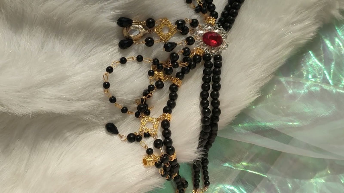 Black Pearl Ruby Lolita-halsband