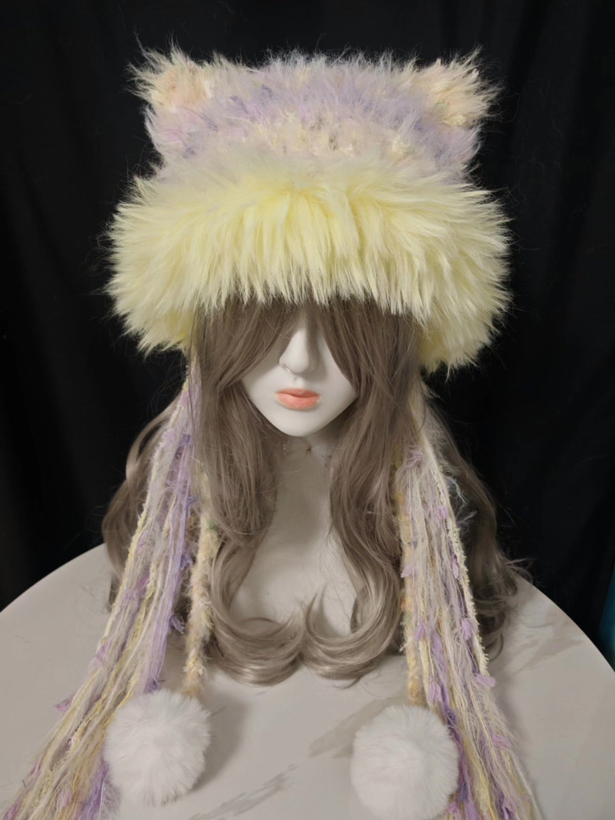 Cat Ear Hat Milk Yellow Taro Purple