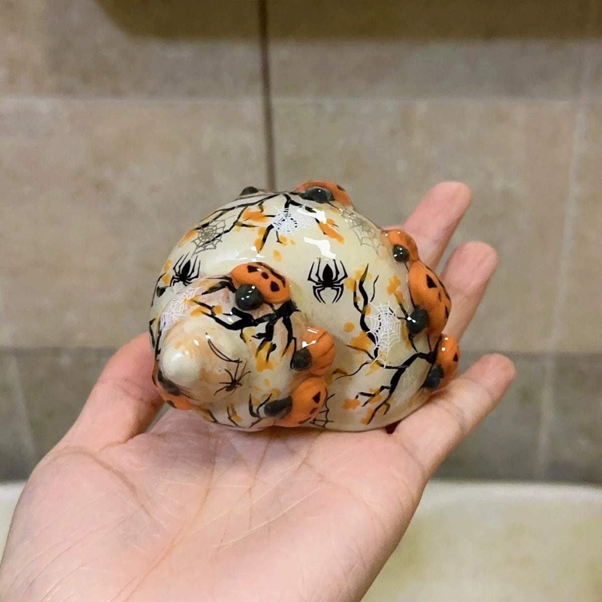 Halloween Pumpkin Tree Hermit Crab Replacement Shell