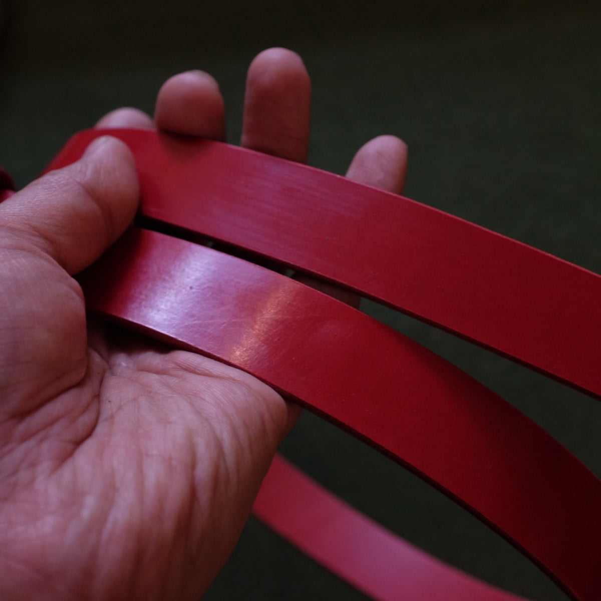 Red Leather Belt