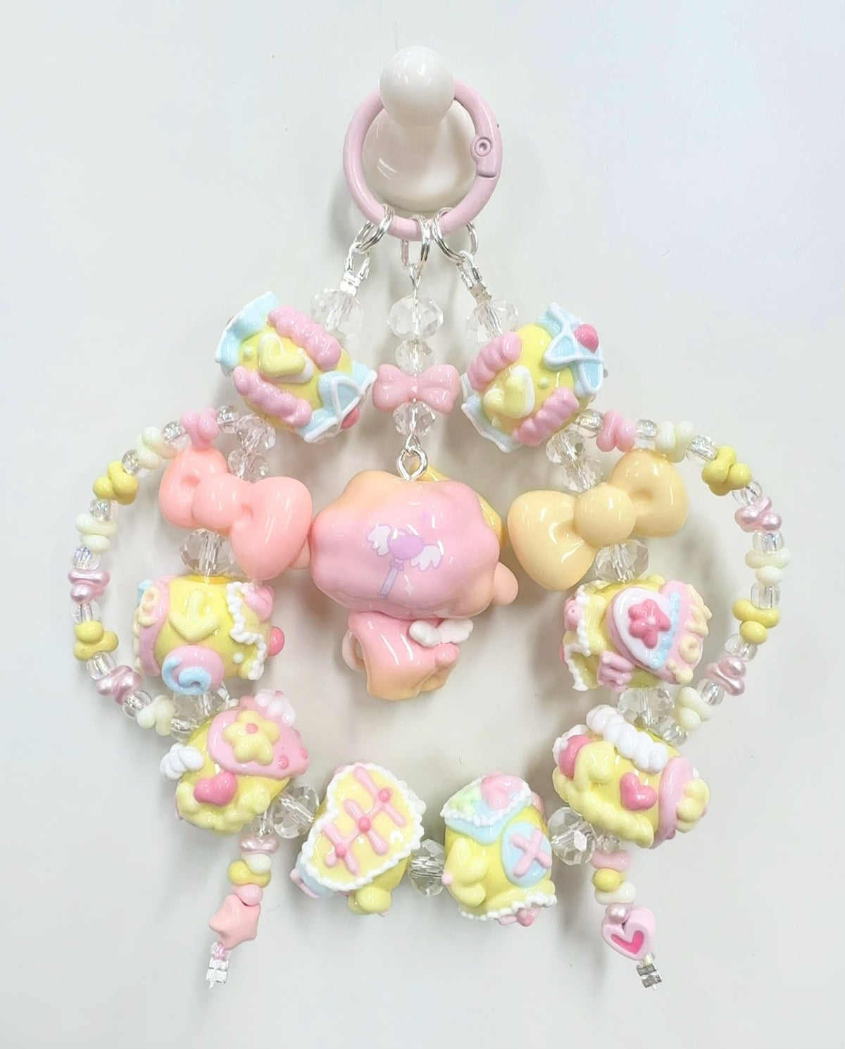 White Night Angel Phone Strap Charm