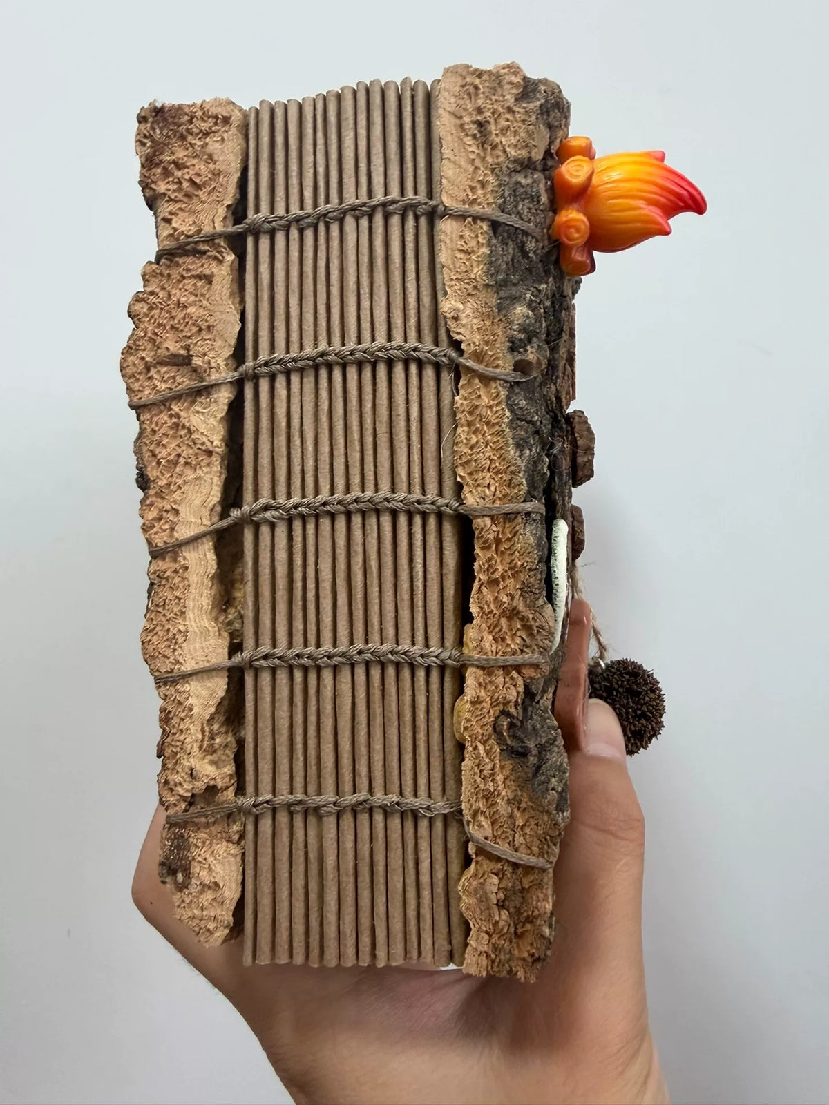 Handmade Tree Bark Notebook with Kraft Paper Pages