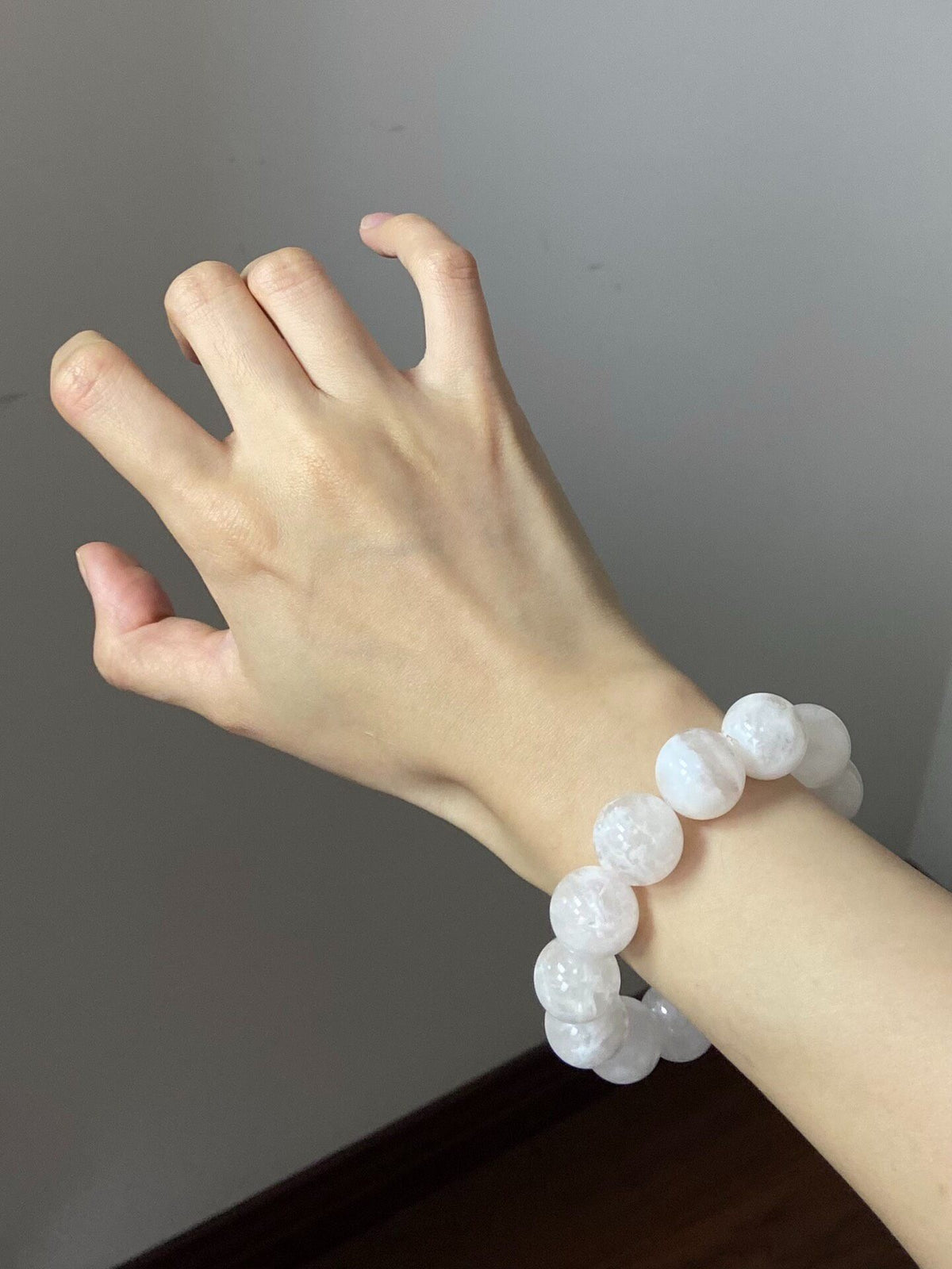 Snowflake Phantom Crystal Beaded Bracelet 15.5mm