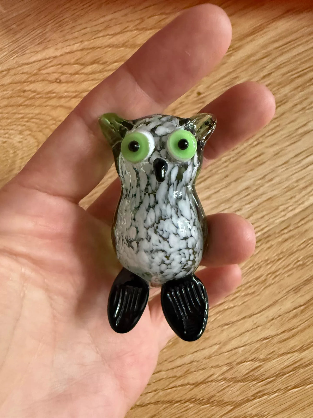 Handcrafted Glass Owl Figurine 5.6 cm
