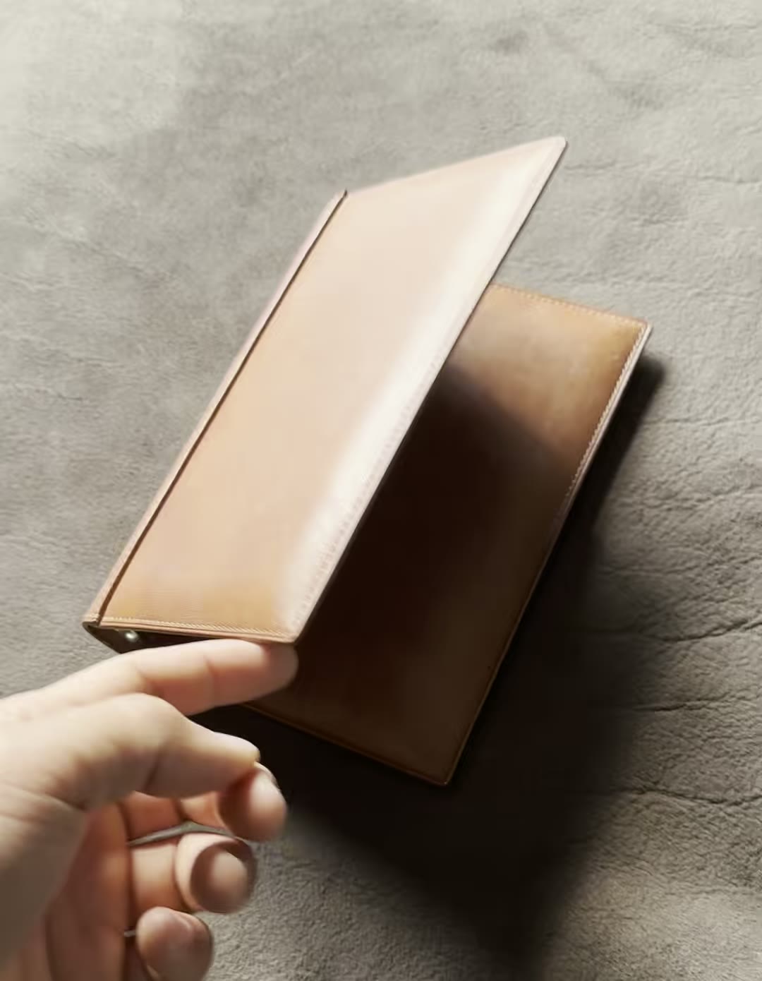 A6 Loose Leaf Notebook Cover Brown Horsehide Leather